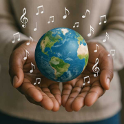 Senior citizens & Children enjoying group music therapy session with LorraineMusic