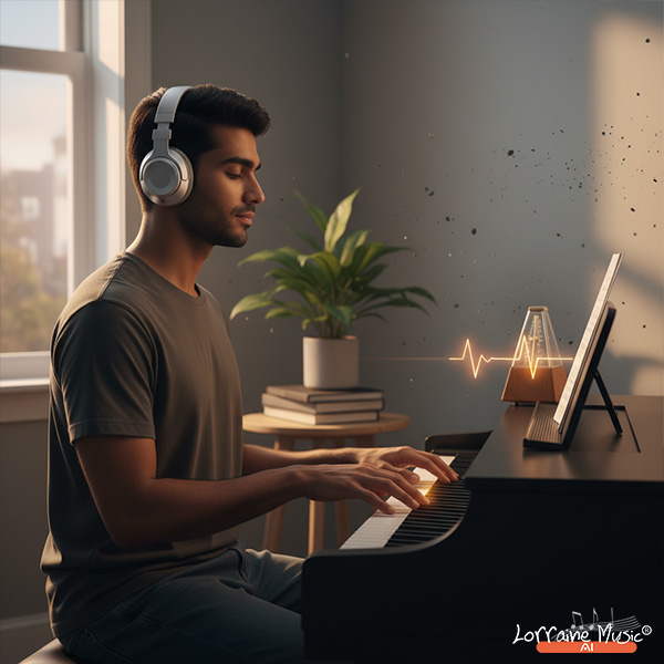 Playing music reduces stress and anxiety through mindful focus