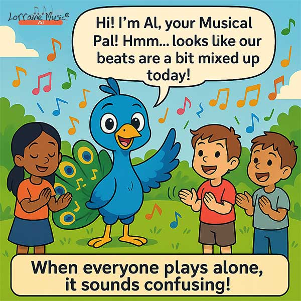 When everyone plays alone, it sounds confusing!
