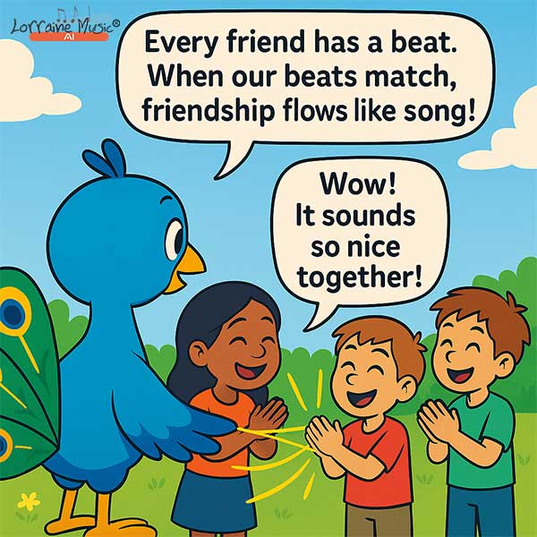 Every friend has a beat. When our beats match, friendship flows like a song