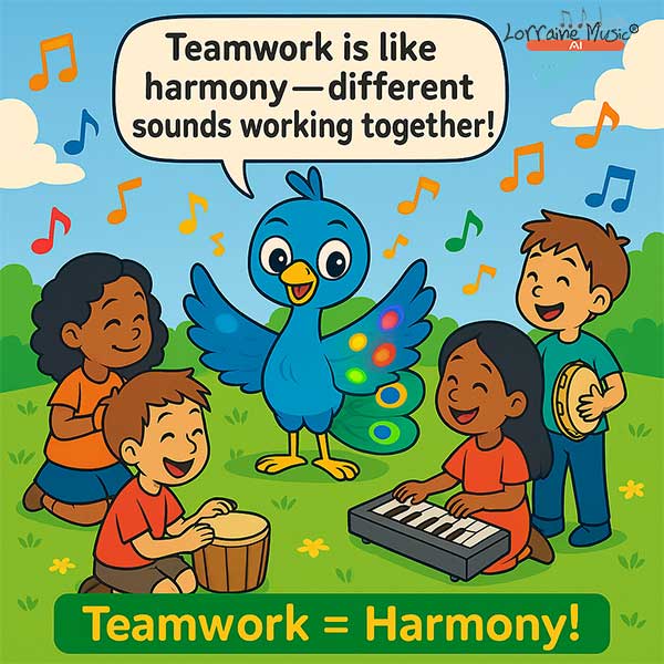 Teamwork is like harmony — different sounds working together