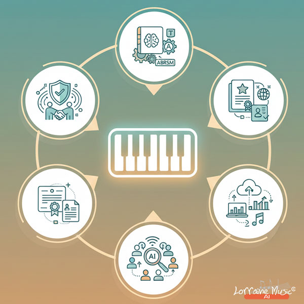 digital music learning tools with a piano keyboard